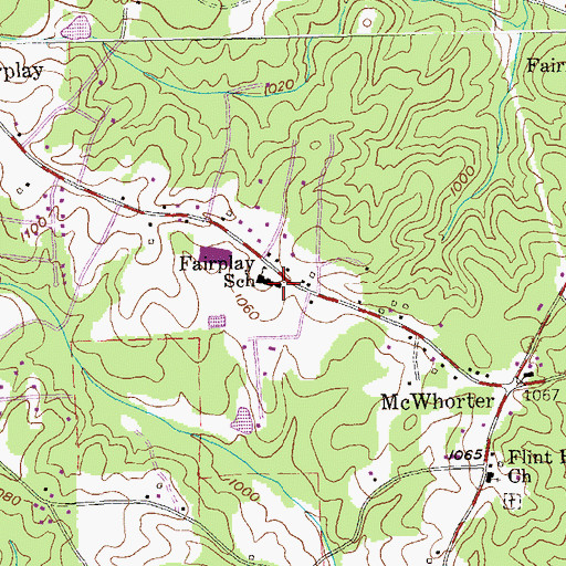 Topographic Map of Douglas County Fire Department Station 4, GA
