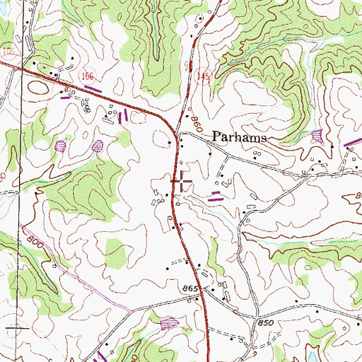 Topographic Map of Red Hill Volunteer Fire Department, GA