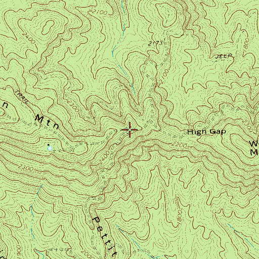 Topographic Map of Big Canoe Fire Department Station 2, GA
