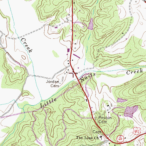 Topographic Map of Banks County Fire and Emergency Medical Services Station 210 Hollingsworth, GA