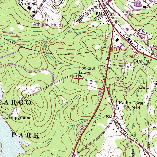 Topographic Map of Winder Fire Department Station 2, GA