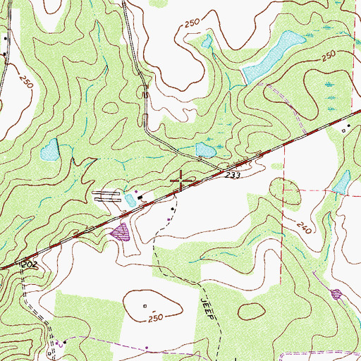 Topographic Map of Coffee County Fire and Rescue Department Station 13, GA