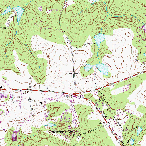 Topographic Map of Martinez - Columbia Fire Rescue Station 2, GA