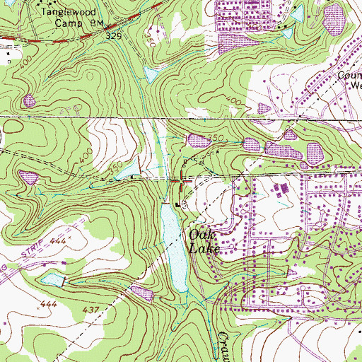 Topographic Map of Martinez - Columbia Fire Rescue Station 4, GA