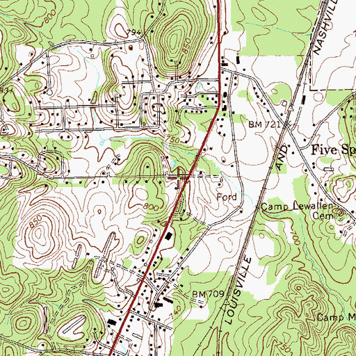 Topographic Map of Whitfield County Fire Department Station 4, GA