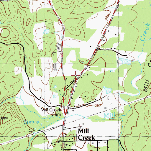Topographic Map of Whitfield County Fire Department Station 9, GA