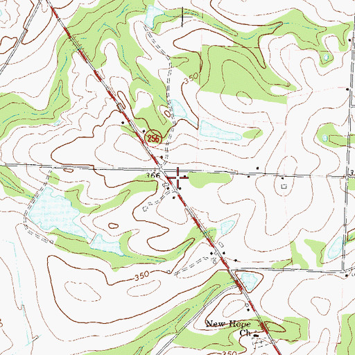 Topographic Map of Scooterville Volunteer Fire Department Station 9, GA