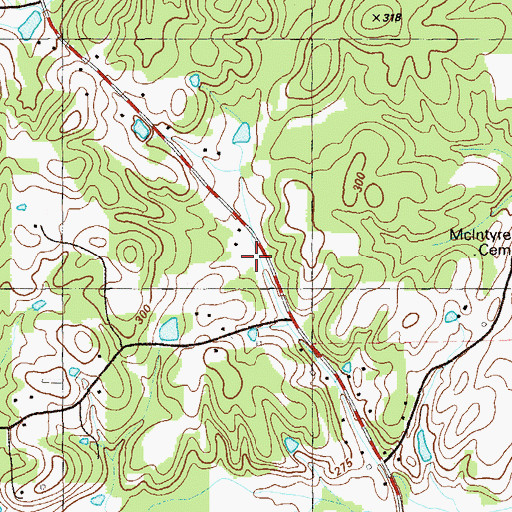 Topographic Map of Walker County Emergency Services Fire Station 3, GA