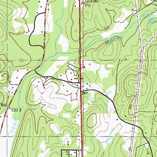 Topographic Map of Walker County Emergency Services Fire Station 15, GA