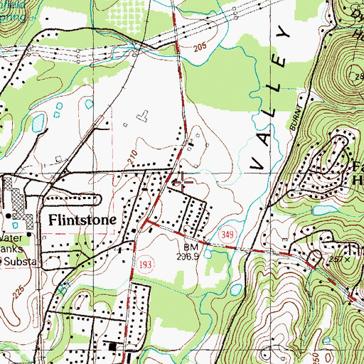 Topographic Map of Walker County Emergency Services Fire Station 2, GA