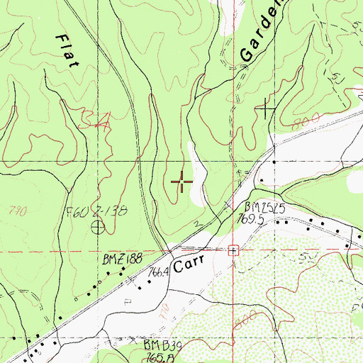 Topographic Map of Garden Gulch, CA