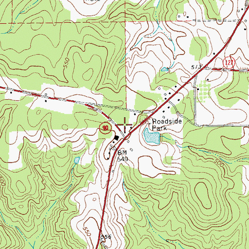 Topographic Map of Rupert Volunteer Fire Department, GA