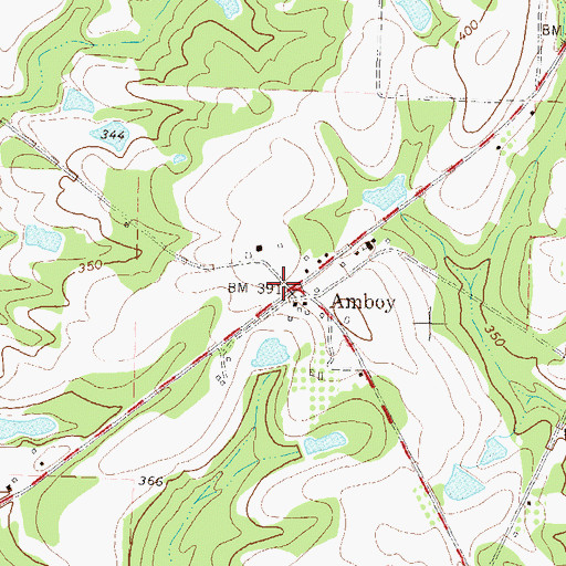 Topographic Map of Turner County Fire and Rescue Amboy Station, GA