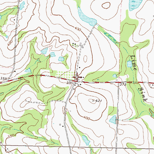 Topographic Map of Turner County Fire and Rescue Coverdale Station, GA