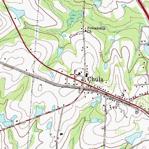 Topographic Map of Tift County Volunteer Fire Department Station 5, GA