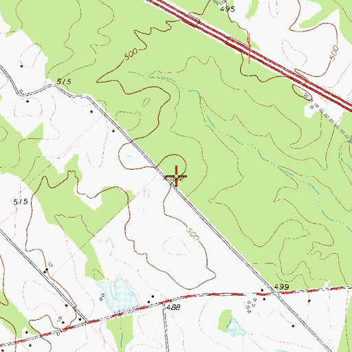 Topographic Map of Higgsville Volunteer Fire Department, GA