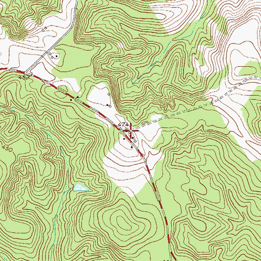 Topographic Map of High Hill Volunteer Fire Department, GA