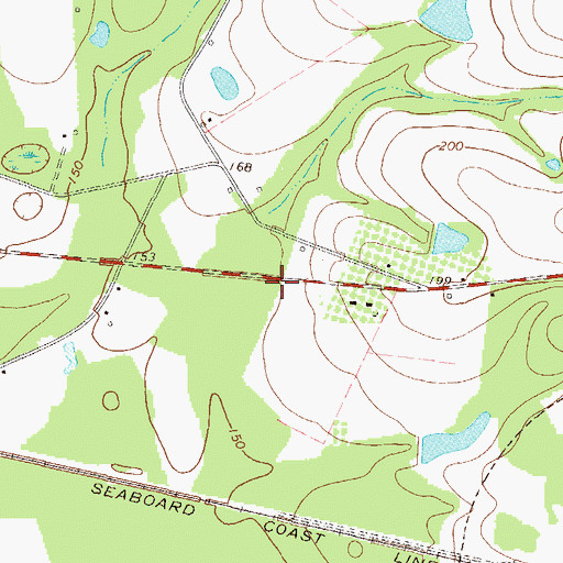 Topographic Map of East Toombs Volunteer Fire Department Station 1, GA