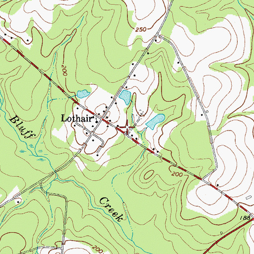 Topographic Map of Treutlen Fire Department Station 2, GA