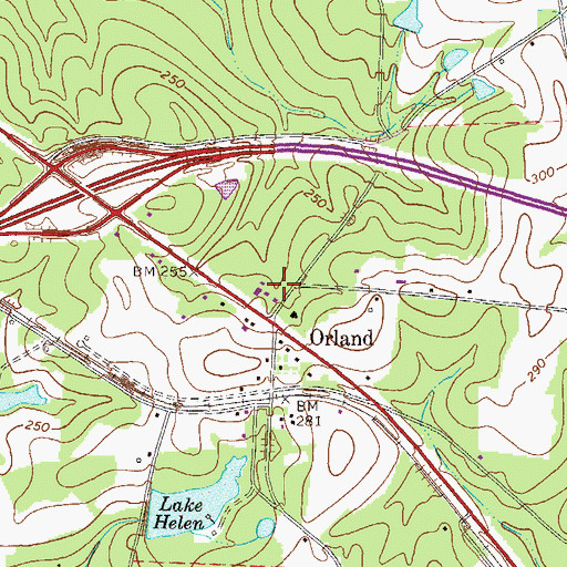Topographic Map of Treutlen Fire Department Station 3, GA