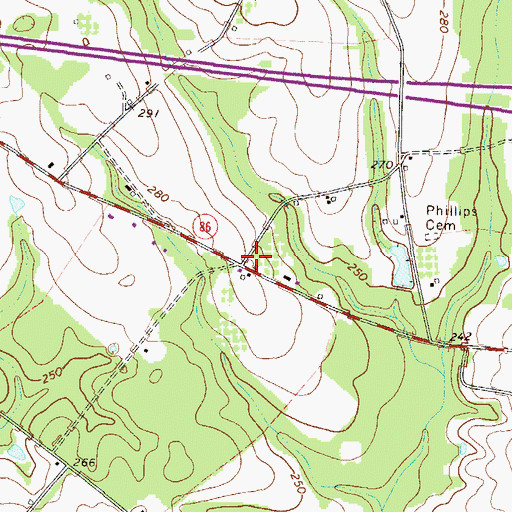 Topographic Map of Treutlen Fire Department Station 6, GA