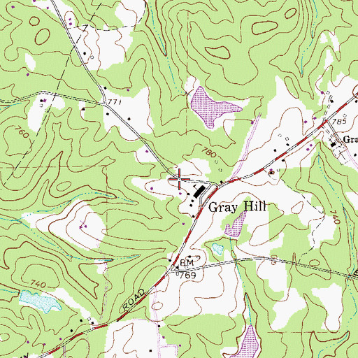 Topographic Map of Troup County Fire Department Station 7, GA