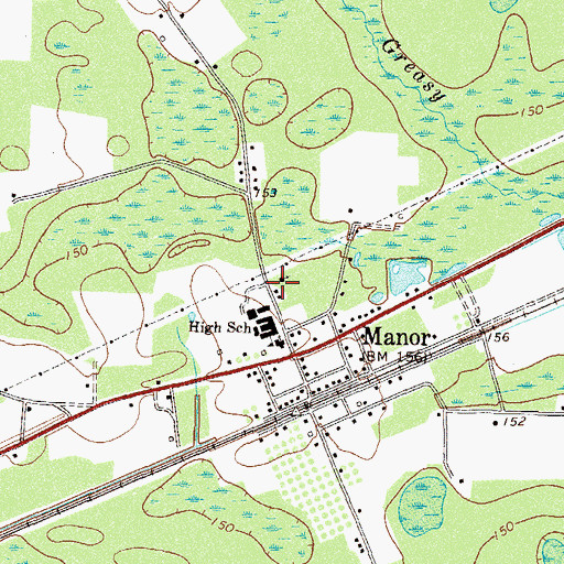 Topographic Map of Ware County Fire Rescue Station 2 Manor, GA