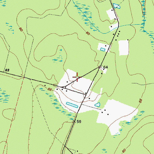 Topographic Map of Wayne County Fire Department Little Creek Station, GA