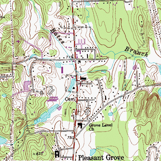 Topographic Map of Whitfield County Fire Department Station 1, GA