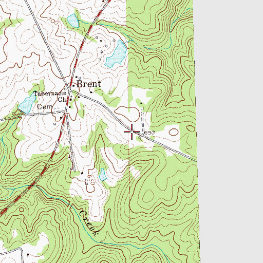 Topographic Map of Monroe County Fire Department Station 8, GA