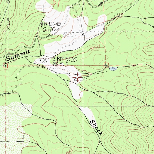 Topographic Map of Gardner Gulch, CA