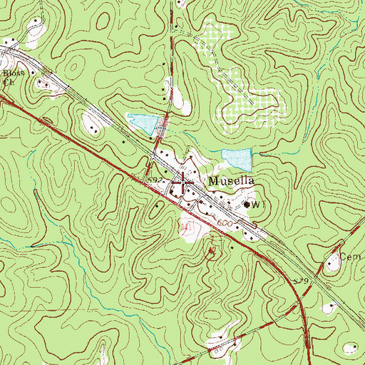 Topographic Map of Crawford County Fire Department Station 4, GA