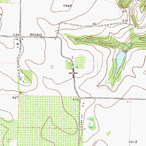 Topographic Map of Warner Robins Fire Department Station 7, GA