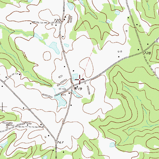 Topographic Map of Devil's Pond Volunteer Fire Department, GA