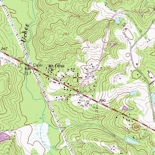 Topographic Map of Martinez - Columbia Fire Rescue Station 5, GA