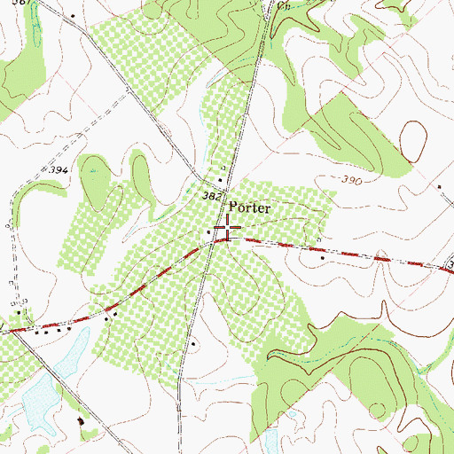 Topographic Map of Cochran - Bleckley Fire Department Porter Road Station, GA