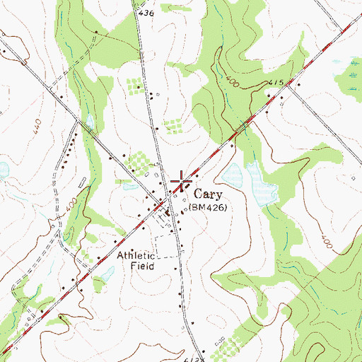 Topographic Map of Cochran - Bleckley Fire Department Cary Road Station, GA