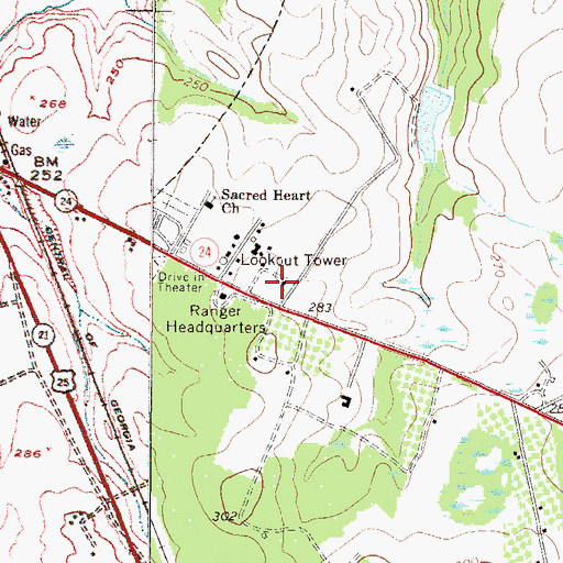 Topographic Map of Burke County Emergency Management Agency Engine Company 1, GA
