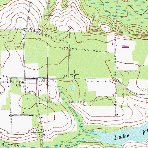Topographic Map of Calvary Volunteer Fire Department, GA