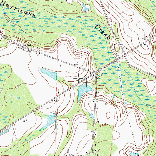 Topographic Map of Ware Volunteer Fire Station, GA