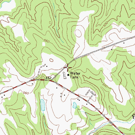 Topographic Map of Jasper County Emergency Services Station 5 Piedmont, GA