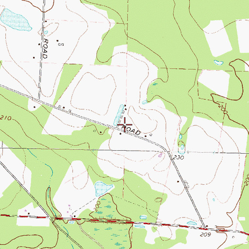 Topographic Map of Shiloh Volunteer Fire Department Station 6A, GA