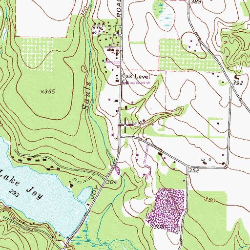 Topographic Map of Houston County Fire Department Station 5, GA