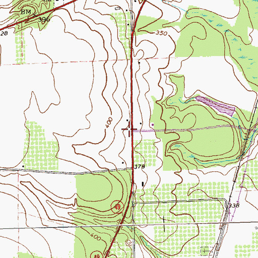 Topographic Map of Macon State Prison Fire Department, GA
