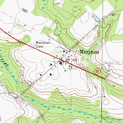 Topographic Map of Northside Volunteer Fire Department, GA