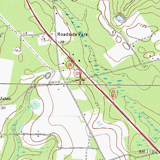 Topographic Map of Southside Volunteer Fire Department, GA