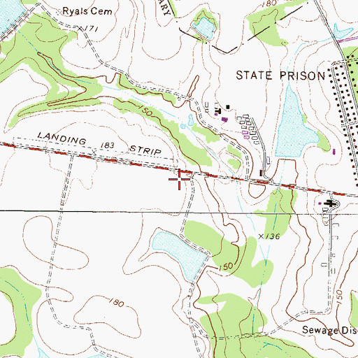 Topographic Map of Rogers State Prison, GA