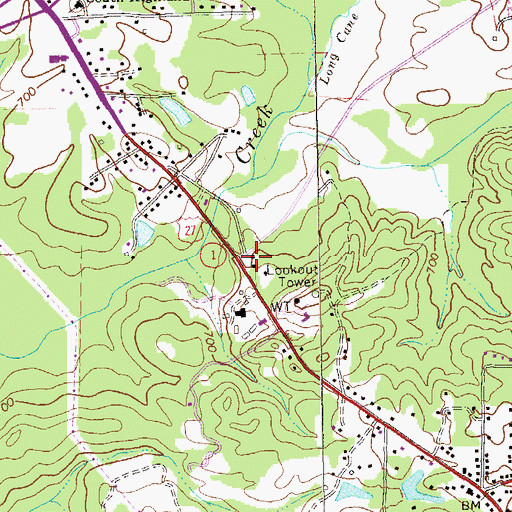 Topographic Map of Troup County Fire Department Station 1 Headquarters, GA