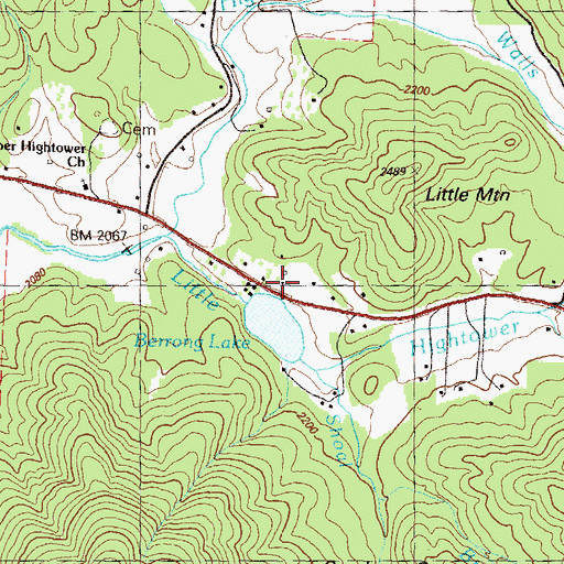Topographic Map of Towns County Fire and Rescue Station 4, GA