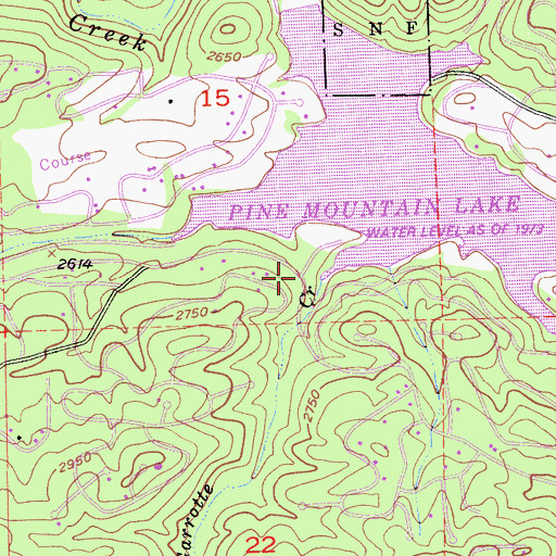 Topographic Map of Garrotte Creek, CA